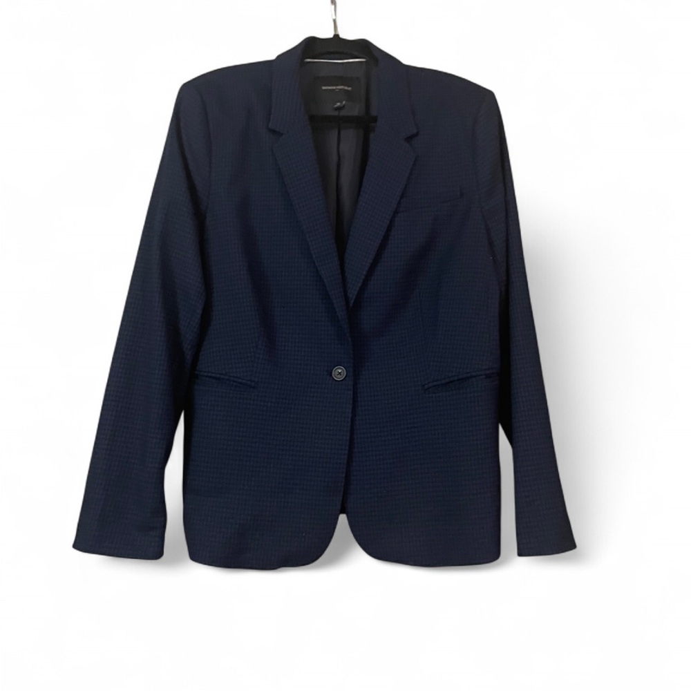 Banana Republic Navy Checkered Blazer